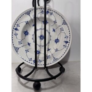 Furnivals Denmark Blue Rimmed Soup Bowl White Blue Floral